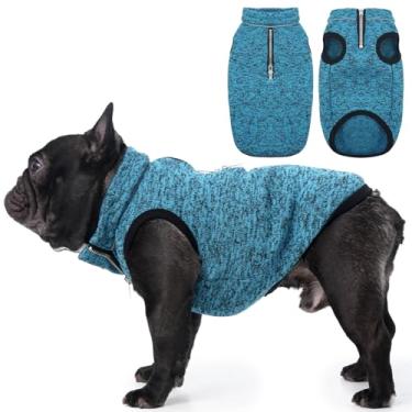 Imagem de IECOii Casaco de cachorro médio, jaqueta de lã para cães médios, meninas, meninos, suéter de malha para cães com grande orifício para trela, pulôver refletivo, colete para cães pequenos e médios, Jack