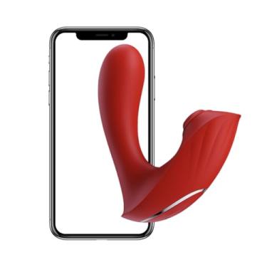 Imagem de Vibrador Sugador de Clitóris Controle por Aplicativo 9 modos de Vibração Flexível 11cm x 3,3cm Recarregável em Silicone