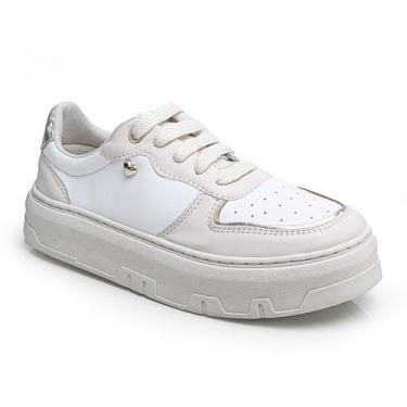 Imagem de Tênis Feminino Casual Confortável Estilo e Glamour - Zarato, Branco, 3