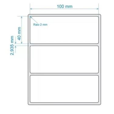 Imagem de Rolo de Etiqueta 100x40 10x4 Couche Adesiva Zebra Argox Elgin     (720