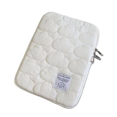 Imagem de RARITYUS Bolsa para laptop acolchoada macia de 11 a 14 polegadas, capa protetora para iPad, capa fofa para tablet em nuvem, bolsa de armazenamento para notebook para mulheres e meninas