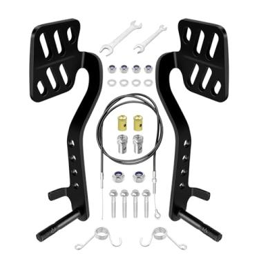 Imagem de JUFZQO Kit de pedal de acelerador de freio Go Kart com cabo de acelerador de 71 polegadas adequado para Predator 212 cc 196 cc 6,5 hp Road Rocket Azusa Fun Kart Carter Radio Flyer Kart Cart Racing