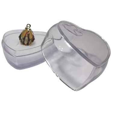 Imagem de Medalha N Sra do Bom Parto + caixa acrílica coração