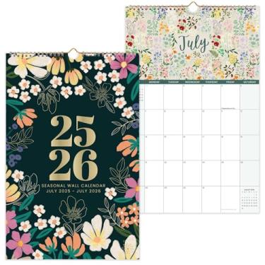 Imagem de bloom daily planners Calendário de parede suspenso mensal do ano acadêmico 2025-2026 (julho de 2025 a julho de 2026) - Grande 28 x 43 cm - sazonal