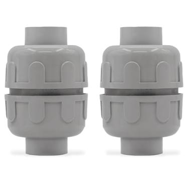 Imagem de Wocloer Conector líquido de 2,5 cm, conector de extremidade dupla de conduíte flexível de PVC, reto de 180 graus, conector de conduíte bidirecional, acessórios de conduíte elétrico (2 peças)