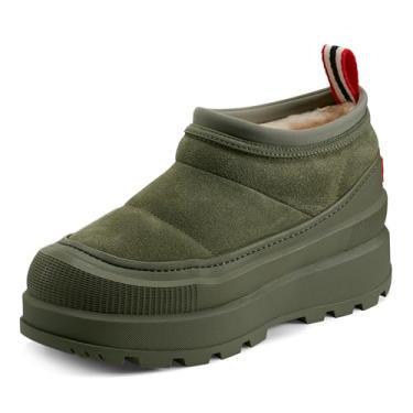 Imagem de Hunter Bota feminina de cano curto Askern, Camurça verde média, 34