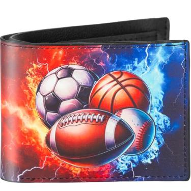 Imagem de Fonwill Carteira para meninos adolescentes, carteira infantil legal para meninos de 5 a 7 anos, 8 a 10, 9 a 12 anos, 12 a 14. Carteiras engraçadas de couro com bloqueio de RFID com bolso para moedas