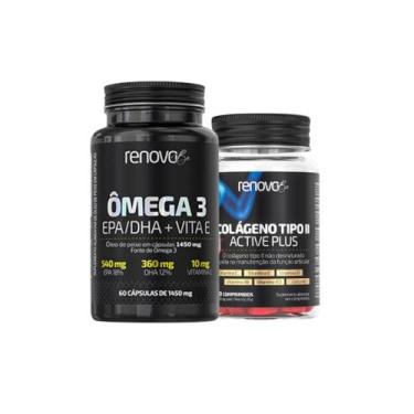 Imagem de Kit Ômega 3 Vita E + Colágeno Tipo 2 - Renova Be, Sem sabor