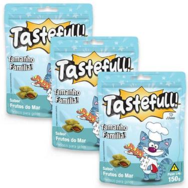 Imagem de Hana Tastefull Para Gatos Kit 3 Un Frutos Do Mar 150g