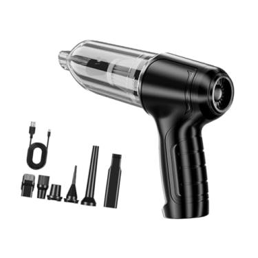 Imagem de WeiLaiKeQi Máquina de limpeza portátil de pó de pó, 80w 7,4V limpeza rápida, aspirador sem fio portátil para automóvel para automóveis, Preto