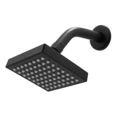 Imagem de Chuveiro Ducha Flatt Quadrada Articulada Aquecedor Solar a Gás Preto F