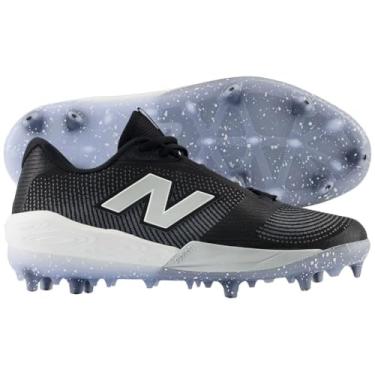 Imagem de New Balance FuelCell Comp V4 Tênis de beisebol masculino, Preto/branco, 46