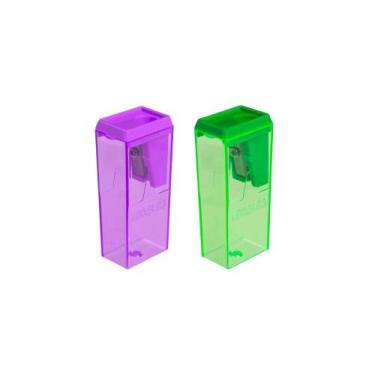 Imagem de Apontador com Depósito Escolar 6cm Bloco Léo & Léo Unidade ou Kit - Le