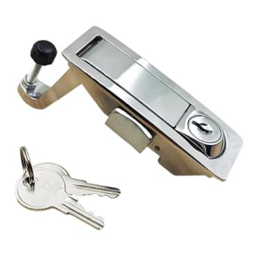 Imagem de JicSuXi Trava de trava de compressão trava de alavanca de descarga substituta fácil de usar o desgaste conveniente com a liga de zinco de chaves para armários