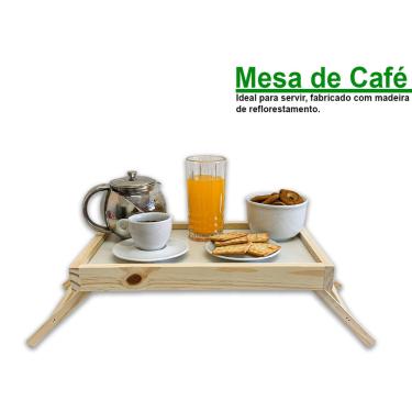 Imagem de Bandeja Dobrável De Madeira Para Café E Refeições Na Cama 38X24 cm