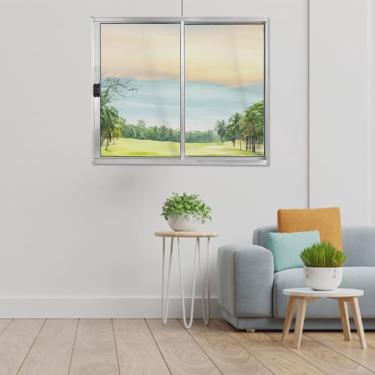 Imagem de Janela Alumínio de Correr 100x100cm 2 Folhas Sem Grade Plus Lux Esquadrias Natural