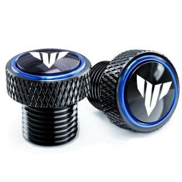 Imagem de MOWOK Para Yamaha MT 03 07 09 10 MT07 MT09 SP MT03 FZ09 FZ07 Acessórios de motocicleta M10*1,25 Tampa de parafuso de alumínio para espelho traseiro (azul, para MT 07 09 10 25)