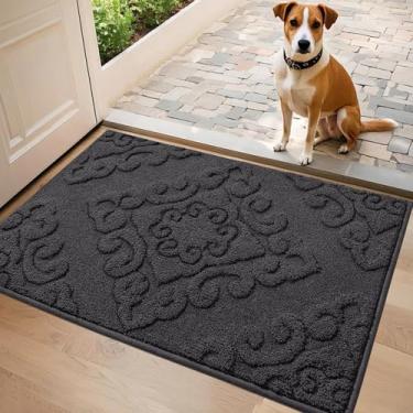 Imagem de COSY HOMEER - Tapete de porta antiderrapante 50,8 cm x 81,3 cm tapetes absorventes de boas-vindas lavável caçador de sujeira tapete de entrada para patas enlameadas capachos dianteiros traseiros