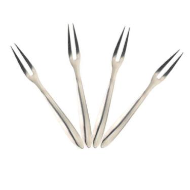 Imagem de Conjunto de Garfos para Petiscos Inox com 4 Peças - A/CASA - ACASA