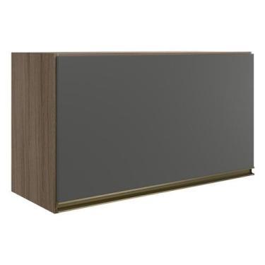 Imagem de Armario Aereo Basc MDF 60 cm Kali 16337 Carvalho Toq Chumbo Nicioli, C