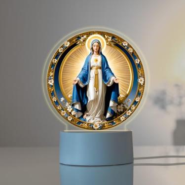 Imagem de Luminária colorida Led UV - Nossa Senhora Das Graças, Religiosos