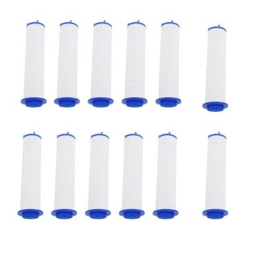 Imagem de ZHYOHEN 12 peças especial descloração purificação de água remover impurezas pressão turbina portátil chuveiro cabeça de chuveiro filtro de algodão PP comprimento 83 mm