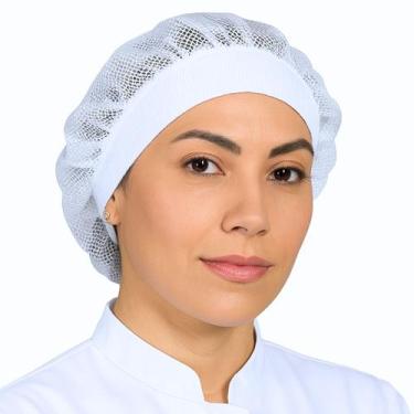 Imagem de Touca Redinha De Cabelo Para Chef Cozinha Restaurante Padaria Chapéu U