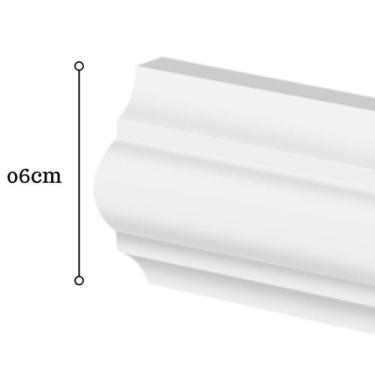 Imagem de Rodameio Poliestireno 06cm classico Branco 31006 Arquitech