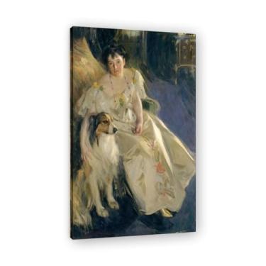Imagem de LKXGRRSFG Impressões em tela Mrs Bacon Anders Zorn - Arte de obra-prima sueca, decoração de parede serenidade de verão e coleção de galeria doméstica 50 x 70 cm