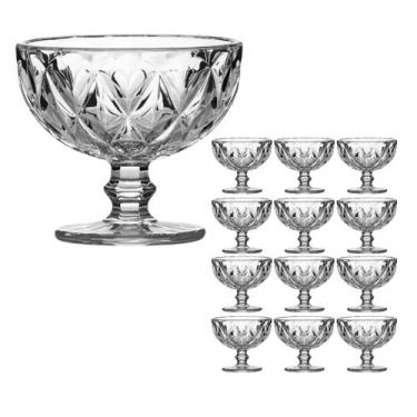 Imagem de Taças de Sobremesa Transparente 335mL Diamante - 12un - ECOS