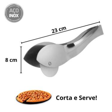 Imagem de Cortador Pegador Espátula Pizza 2 Em 1 Inox - fácil De Servir - Unyhom