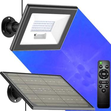 Imagem de Refletor Solar Jardim Super Led 600x Mais Forte Verde Amarelo Azul Ver