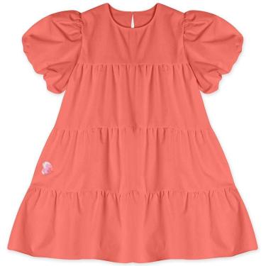 Imagem de Vestido Lilica Ripilica Manga Curta Laranja