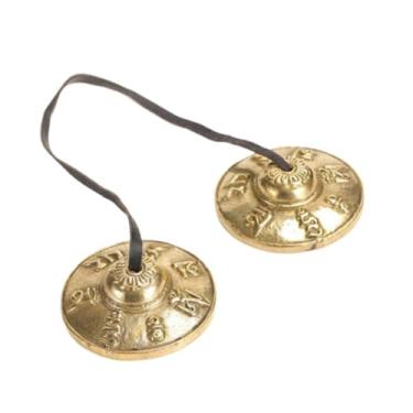 Imagem de YIJU Tibetano Tingsha Cymbals Meditação Tibetana Cymbals 6,5 cm de diâmetro para a família e amigos Meditação portátil sinos, B