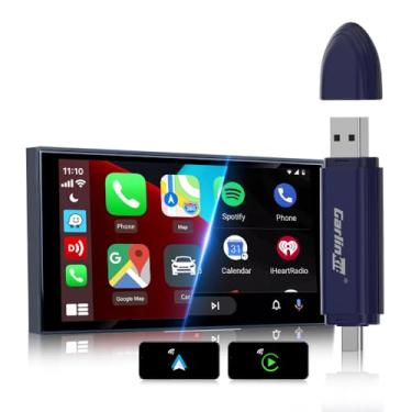 Imagem de CarlinKit Mini SE Pro adaptador sem fio para Android Auto & CarPlay, mini converte dongle com fio para sem fio para USB-C/A Plug and Play portátil de baixa latência/iPhone iOS 10+ / Android 11+