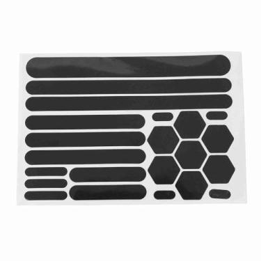 Imagem de Adesivo refletivo de bicicleta preto impermeável visibilidade de alta adesão forte de bicicleta de bicicleta refletora para capacete de motocicleta