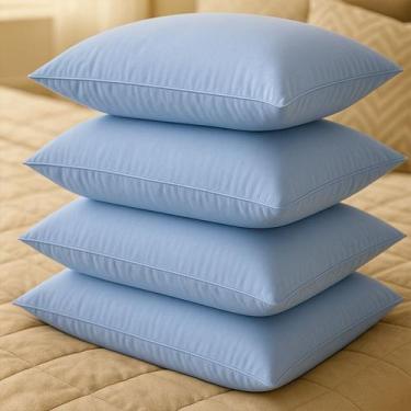 Imagem de Kit 4 Fronhas Avulsas Algodão upland 200 Fios 50x70cm - Callandra, Azu