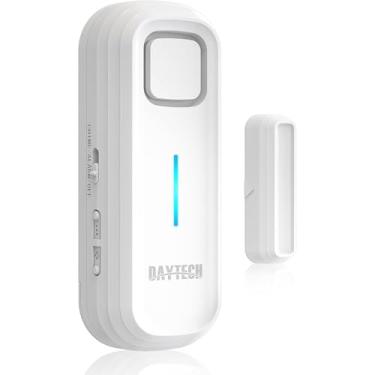 Imagem de DAYTECH Alarme de porta de geladeira para geladeira/freezer (pacote com 1) - Atraso ajustável de 1/2/3/4 mínimo, lembrete de alarme de campainha de 0-120 dB para casa/loja/negócios/porão (branco)