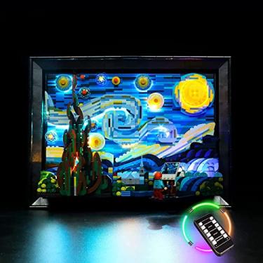 Imagem de BrickBling Light Kit Compatible with Lego 21333 Vincent Van Gogh - The Starry Night (Bricks Not Included), DIY Lighting Compatible with Lego Starry Night Remote Control Version