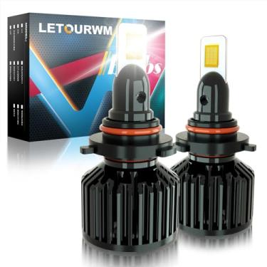 Imagem de LETOURWM Lâmpadas De Farol De Neblina 9005/Hb3, 56.000 Lm, 900% Mais Brilhante, Lâmpada 9005, 6500 K, Branco Frio, Plug-And-Play, Pacote Com 2