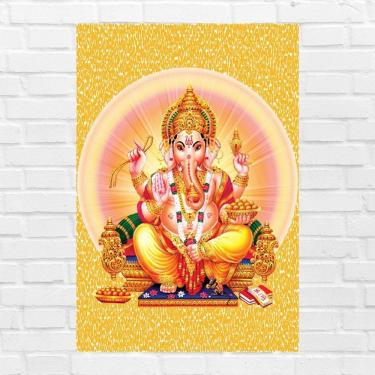 Imagem de Placa Decorativa Mdf Ganesha Tamanho 20x27cm Modelo 3