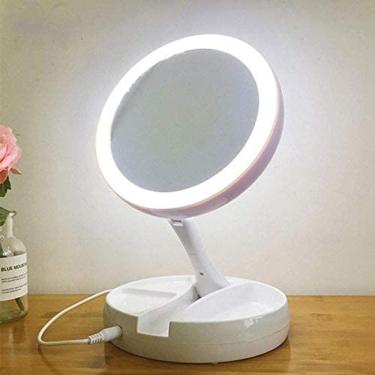 Imagem de Espelho Luz Led Dobrável Portátil - Aiker - Redondo