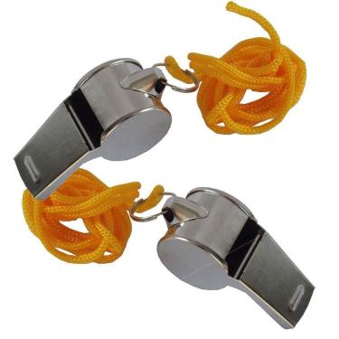 Imagem de Apito Arbitro Juiz Metal Sport - 2 Un E Cordinha - 121049