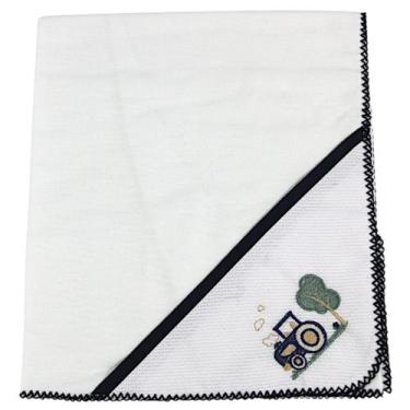 Imagem de Fralda Estampada Azul Marinho Bebê Kit 5 Pçs 70x70cm Algodão - MARYBAB