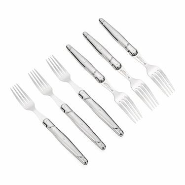 Imagem de Laguiole by Hailingshan Conjunto De 6 Talheres Aço Inoxidável Premium Leves, Laváveis Na Máquina Lavar Louças, Com Caixa Presente
