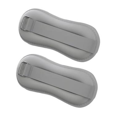 Imagem de UGPLM 2 peças de pesos de tornozelo para homens e mulheres, treinamento de força portátil, punhos, pesos de braço para caminhada, aeróbica, pilates, Cinza 0.75kg