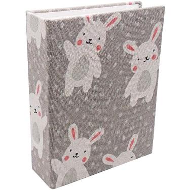 Imagem de Dankeler Álbum De Fotos Infantil, 100 Bolsos, 5X7, Capa Linho, Para Meninos, Meninas E Família (Coelhinho)