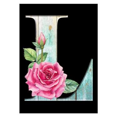 Imagem de YOYA Kits De Pintura Com Diamantes Para Adultos, Letras 5D, Flores Perfuração Completa, Kit Pedras Preciosas Decoração Parede 30 X 40 Cm (C)