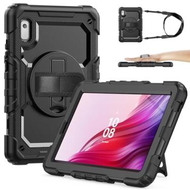 Imagem de SIBEITU Capa Compatível com Lenovo Tab M9 Tb-310Fu 2023 com Suporte para Caneta Protetora de Tela, Capa de Proteção À Prova de Queda de Três Camadas de 9,0" com Suporte Giratório de 360 ° e Alça Para