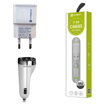 Imagem de Kit Carregador 2 Metros Completo para Motorola Moto G8 Power - Sumexr